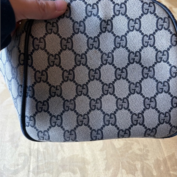 Vintage Gucci navy monogram Boston satchel - Picture 3 of 8